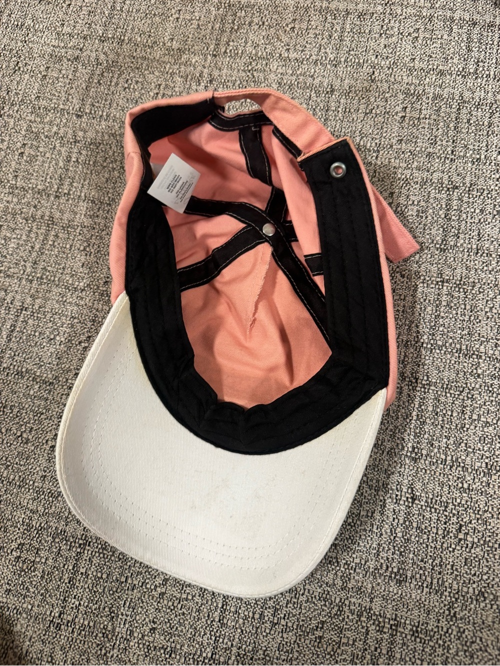 Le Tigre Peach Baseball Cap with Black Trim - Picture 3 of 4